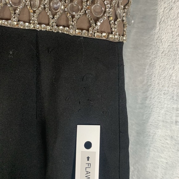 Simkhai Women's Dress Malda Gown 4 Black Crystal Waist Band Back Slit Sleeveless - Picture 16 of 16